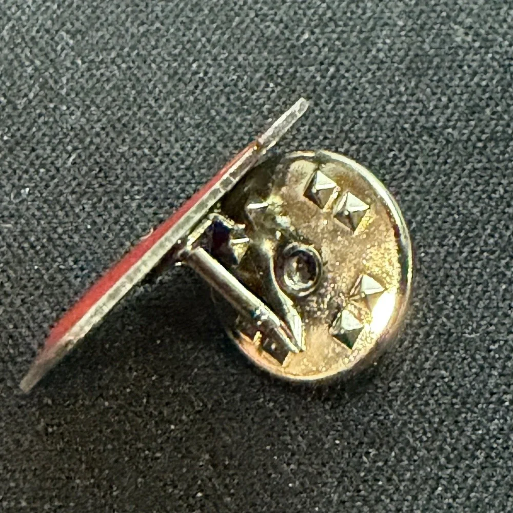 Enamel Pin Women OS Red Dress Heart‎ Lapel Pin Silver Tone Accessory